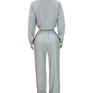 Novedades de Invierno y Otoño, Conjunto de <span class=keywords><strong>2</strong></span> Piezas para Mujer, Chaqueta Corta con Media Cremallera y Pantalones Largos Deportivos, Conjunto de Dos Piezas, Ropa para Mujer - Product Image 3