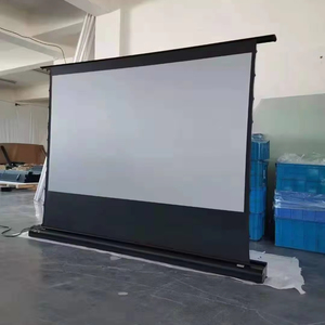 <span class=keywords><strong>Telon</strong></span> 72 pulgadas 16 por 9 4K Pantalla de proyector de tensión de lengüeta de elevación de piso motorizada con PVC suave para pantalla de cine - Product Image 1