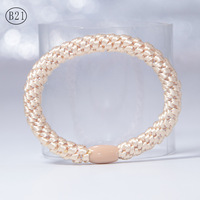 Élastiques à cheveux épais avec cordon de serrage, élastiques tressés, chouchous pour tresses, attaches-queue de cheval en corde pour fille, vente en gros