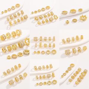 Perles d'espacement en zircon plaqué or NANTONG, formes variées, pour la fabrication de bracelets, accessoires de bijoux DIY - Product Image 4