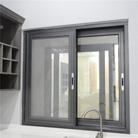 Fenêtre coulissante en aluminium haute performance à double vitrage, design moderne avec cadre en aluminium