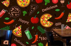 Papel Tapiz <span class=keywords><strong>de</strong></span> Pizzas para Decoración <span class=keywords><strong>de</strong></span> Paredes <span class=keywords><strong>de</strong></span> Restaurantes, Murales <span class=keywords><strong>de</strong></span> Pared Modernos <span class=keywords><strong>de</strong></span> Seda Impermeables - Product Image 3