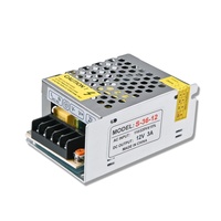 Fuente de Alimentación Conmutada de 12V 3A para Sistemas de Monitoreo LED (Computadoras/Impresoras/Pantallas Publicitarias) con Protección Contra Sobrevoltaje/Sobrecorriente/Sobrecarga