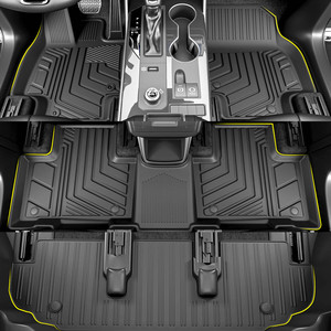 Alfombrilla Trasera de Maletero con Respaldo de Piso Gruesa y Fácil de Limpiar para Toyota Highlander 2020-2025 de 7 Asientos Modelo EE. UU. Duradera de <span class=keywords><strong>TPE</strong></span> - Product Image 6