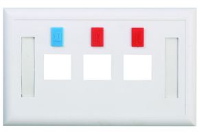 86X86mm or 114x70mm 4 Port RJ45 ABS Face Plate for Networking with Computer & Telephone Icon 86 Type Optional - Product Image 5
