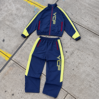 Survêtement en nylon pour homme à marque privée, veste zippée à col montant et pantalon droit, vêtements de sport d'extérieur, fournisseur de vêtements personnalisés