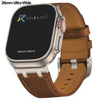 Ultra Wide 26mm New Man Premium Vintage Correa de reloj de cuero genuino para Apple Watch Ultra 49mm (WB1015T)
