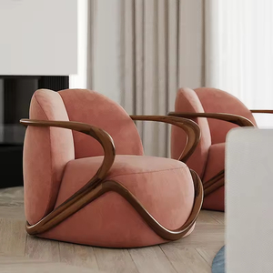 Elegante Poltrona Singola in Velluto Bianco Cenere Ultra-Comoda, <span class=keywords><strong>Arredamento</strong></span> per la Casa Adatto ad Appartamenti e Soggiorni - Product Image 2
