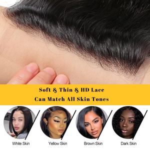 Peluca frontal de encaje 13x6 de cabello humano virgen vietnamita sin procesar, HD sin pegamento, natural, pelucas frontales de encaje 13x4 pre-arrancadas - Product Image 5