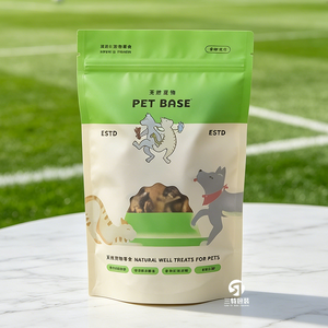 Custom Printed Pet Food Stand Up Pouch with Zipper <b>Window</b> Laminated Packaging Digital Print Service - Product Image 4