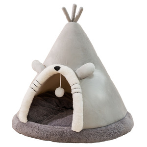 Herbst und Winter verdickt warmes Katzen dreieck Jurte Zelt kleiner Hund Haustier Zelt Bett - Product Image 6