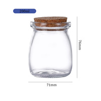 Frascos de Vidrio Reutilizables de 200 ml para Yogur con Logotipo Personalizado Serigrafiado para Yogur Casero, Comida para Bebés y Gelatina