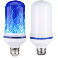 Ampoule LED RGBW Effet Flamme E26 – Lumière d'Ambiance Colorée pour Noël et Bars, Simulation de Feu Décorative