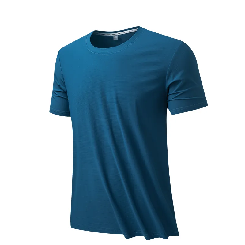 Atacado Esportes T-shirts Mens Running Tops Fitness GYM Wear Secagem Rápida Treinamento Roupas