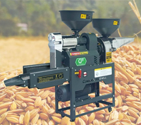 Moulin à riz électrique 220V avec chambre en acier inoxydable, alimentation automatique et tamis vibrant pour machine de traitement des céréales agricoles