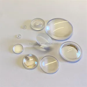 Fused silica JGS1 quartz glass optical instrument laser engraving use spherical double convex lens