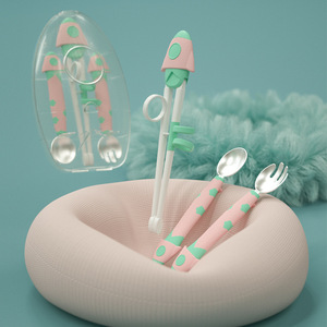 Y-Rocket Chopsticks – Ensemble de couverts d'apprentissage pour enfants, type arc, sans BPA, en polypropylène, pour enfants de 2 à 4 ans, pour la pratique de la consommation - Product Image 2