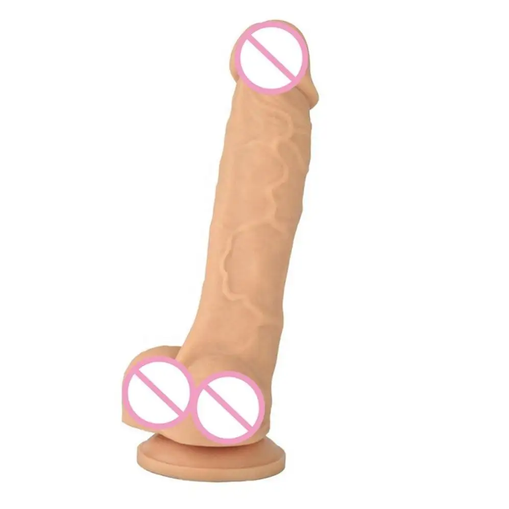Бесплатная пользовательская коробка-Новый трендовый 7 дюймов реалистичный дилдо силиконовый большой дилдо искусственный пенис Анальный фаллоимитатор для женщин