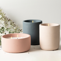 Ventes en gros de pots à bougies en céramique fantaisie pour la décoration de la maison, pas chers, avec couvercle