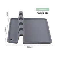 Porte-ustensiles de cuisine en silicone pour la maison Porte-cuillère pour spatule et cuillère à soupe Clips pour casseroles et repose-cuillères