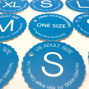 รับผลิตป้ายแขวนเสื้อผ้ารูปแอปเปิ้ลและรูปดอกไม้ พิมพ์โลโก้ตามสั่ง ขายส่ง - Product Image 4