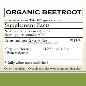 Richtek ODM & OEM organik-pancar kapsül kalp sağlık pancar hapları karabiber antioksidan bağışıklık destek pancar kapsüller - Product Image 4