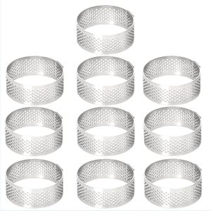 Anneaux à tarte ronds en acier inoxydable 304 de haute qualité, antiadhésifs, pour mousses françaises, moules à gâteaux, outils de cuisine - Product Image 1