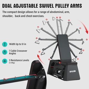 SNODE 4-en-1 poids réglables <span class=keywords><strong>banc</strong></span> câble croisé équipement de musculation multifonctionnel support en fonte <span class=keywords><strong>banc</strong></span> de câble - Product Image 4