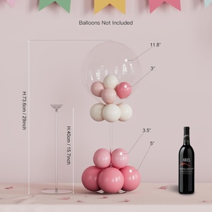 Support de table en acrylique transparent sur mesure pour bâtonnets de ballons avec base, présentoir de magasin pour décoration de fête - Vente en gros - Product Image 4