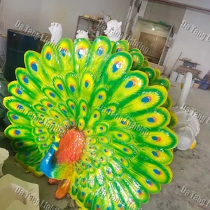 3D Fiberglass Peacock Decorative <b>Light</b> for Creating a Detailed Bird Feature in Gardens Resorts and Holiday Landscapes - Product Image 5