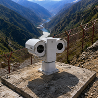 Caméra PTZ de surveillance thermique à double capteur longue portée IP67 pour la sécurité des frontières montagneuses