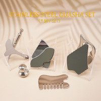 Logo personnalisé produits de soins de santé en acier inoxydable Gua Sha grattage outils de massage corps métal GuaSha pour réduire les rides