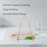 Nettoyeur de langue en cuivre de qualité supérieure, brosse à gratter la langue pour l'hygiène buccale avec emballage en boîte