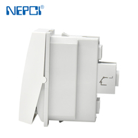 Interrupteur mural NEPCI 1 Gang simple à commande unique XJY-QB-34A-1, module d'interrupteur durable unipolaire 10A IP21 en PC ignifuge