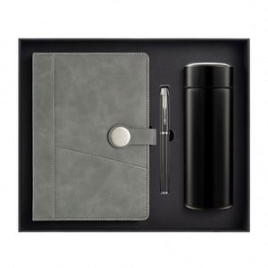 Ensemble cadeau d'entreprise personnalisé en gros avec logo, tasse isotherme de luxe, carnet et stylo promotionnels - Product Image 3