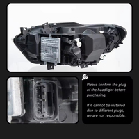 Phares LED pour BMW Série 1 F20 2015-2018, ensemble de phares LED laser, style M4, hexagone, DRL, double couleur or