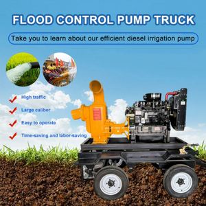 Pompe de drainage mobile diesel à haut débit, auto-amorçante, pour le contrôle des inondations, destinée aux administrations publiques - Product Image 2
