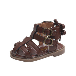 Sandalias de Verano para Bebés que Empiezan a Caminar, Sandalias Abiertas Transpirables Antideslizantes para Niños y Niñas, Sandalias Planas para la Playa - Product Image 1