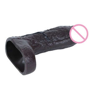 Funda para Pene Abierta de 14 cm de Longitud, Color Negro, Anillo para Pene, Retrasa la Eyaculación, Juguetes Sexuales para Hombres - Product Image 5