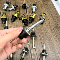 Buse à huile en acier inoxydable résistant aux hautes températures de 21 mm avec bouchon d'huile scellé en caoutchouc silicone pour bouteille d'huile d'olive
