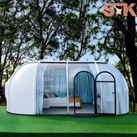 Structure de jardin moderne pour extérieur : Dôme bulle transparent, serre verte, maison bulle dôme pour exposition