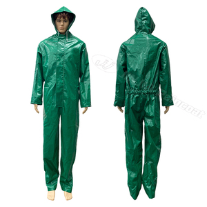 Vêtement <span class=keywords><strong>de</strong></span> <span class=keywords><strong>pluie</strong></span> imperméable pour pêcheur, très vendu, épaisseur 0,48 mm, avec logo et pantalon à bretelles réglables, pour la pêche en plein air - Product Image 3