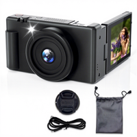Layar LCD Putar 3.0" Kamera Olahraga CMOS 5K Zoom Optik 10x-20x Anti-Goyang WiFi Sudut Lebar 90° Lampu LED Terintegrasi