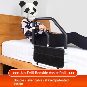 Adjustable Height Bed Rails with Stand Assist for Elderly Adults Safety Fall Prevention Grab Bar - Product Image 3