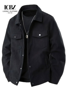 Vendita Diretta dalla Fabbrica Giacca Casual Sportiva in <span class=keywords><strong>Velluto</strong></span> a Coste con Bottoni e Tasche <span class=keywords><strong>Camicia</strong></span> da <span class=keywords><strong>Uomo</strong></span> con Colletto e Maniche Lunghe - Product Image 2