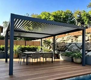 Pergola motorisée en aluminium haute résistance, pavillon de jardin en aluminium, abri solaire, gazebo, auvent en aluminium sur mesure - Product Image 6