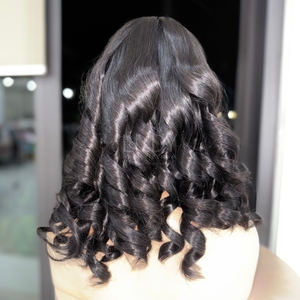 Raw Hair High Quality Bouncy Wig Front Closure Wig Light Black 100% Vietnamese Human Hair - Product Image 3