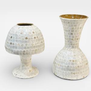 Natural <b>Shell</b> Mother of Pearl Tabletop Vase Handmade Decorative Flower Vase Elegant Home Decor Wedding Event <b>Ornament</b> - Product Image 1