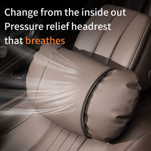 Coussin de soutien lombaire en cuir pour voiture Marcan, rembourrage en coton PP, accessoire intérieur automobile pour tous les véhicules, ventilation, imperméable 4 - Product Image 5