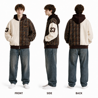 Sweats à capuche personnalisés pour hommes, nouvelle tendance, colorblocking, streetwear, flanelle, style universitaire, vintage, fabricant de sweats à capuche à marque privée